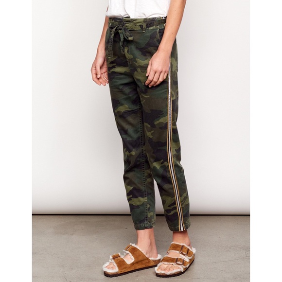 Sundry Lautomne Camo Print Gold Stripe 